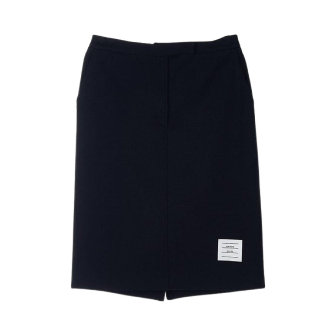 FJK073A-J0020-415 (W) Thom Browne Milano Stitch Wool Skirt Navy