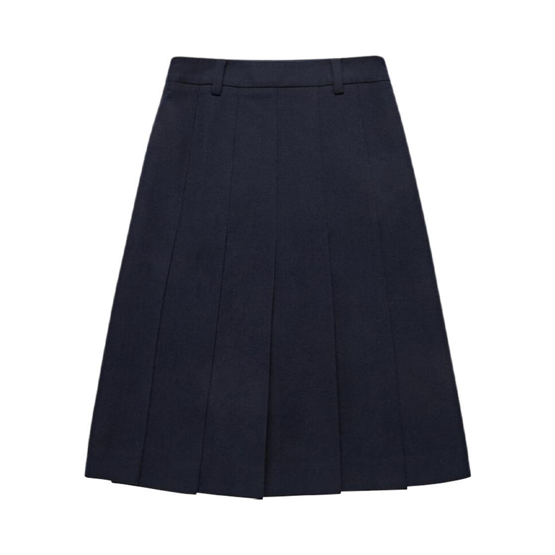 (W) 던스트 플란넬 플리츠 미디 스커트 네이비((W) Dunst Flannel Pleats Midi Skirt Navy) - 1