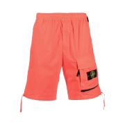 Stone Island L0703 Stretch Cotton Tela Paracadute Garment Dyed Bermuda Shorts Orange - 22SS