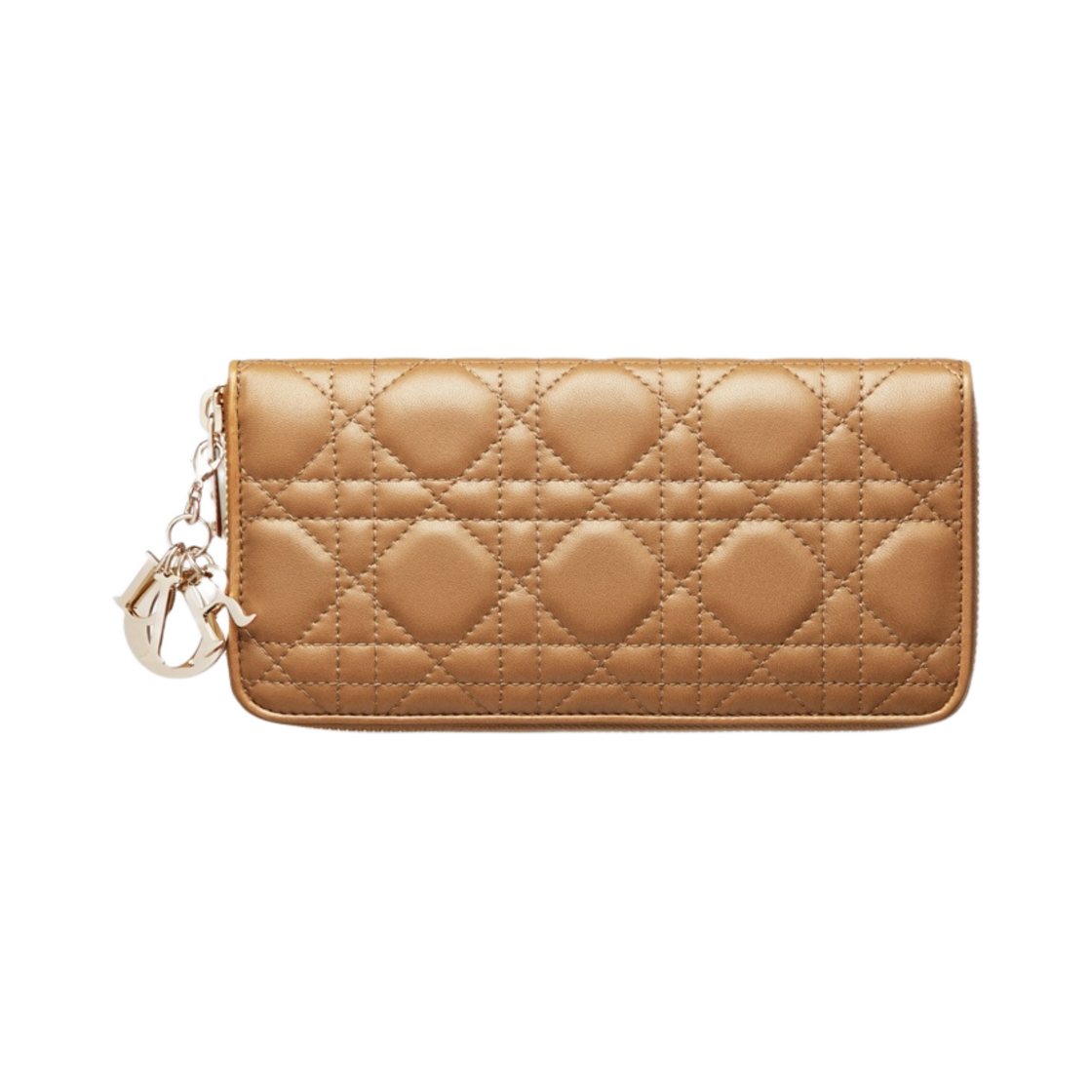 디올 레이디 보야저 지갑 미디움 탄 까나쥬 램스킨(Dior Lady Voyageur Wallet Medium Tan Cannage Lambskin) - 1