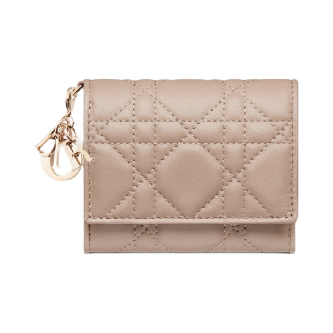 디올 레이디 로터스 지갑 헤이즐넛 까나쥬 램스킨(Dior Lady Lotus Wallet Hazelnut Cannage Lambskin) - 1