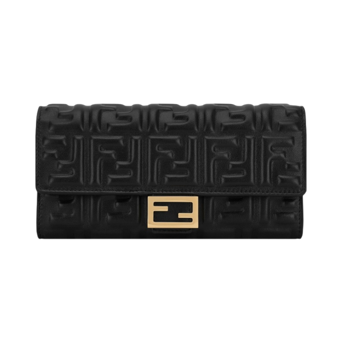 펜디 나파 레더 바게트 장지갑 블랙(Fendi Nappa Leather Baguette Continental Wallet Black) - 1