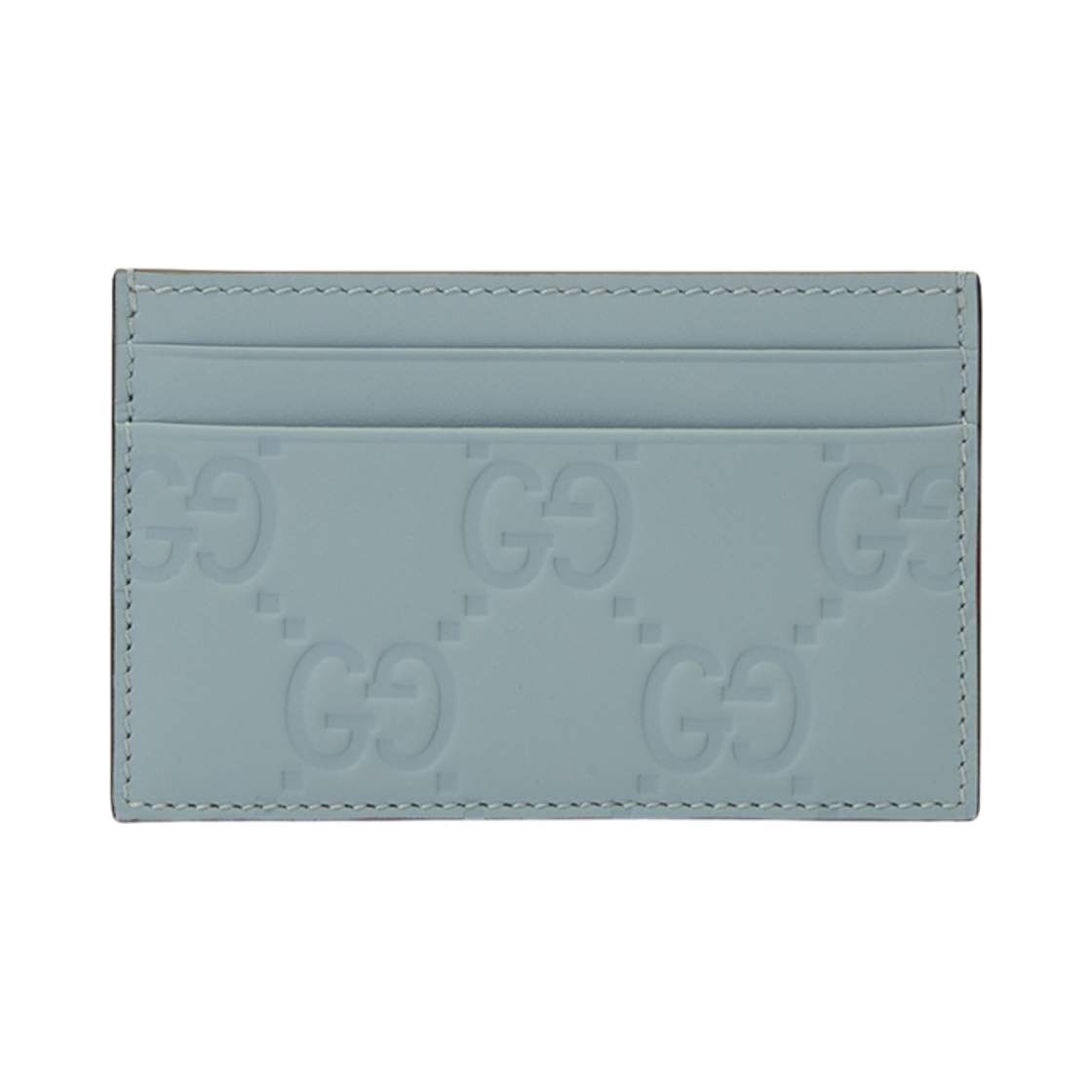 구찌 GG 러버 이펙트 카드 케이스 라이트 블루(Gucci GG Rubber-Effect Card Case Light Blue) - 1