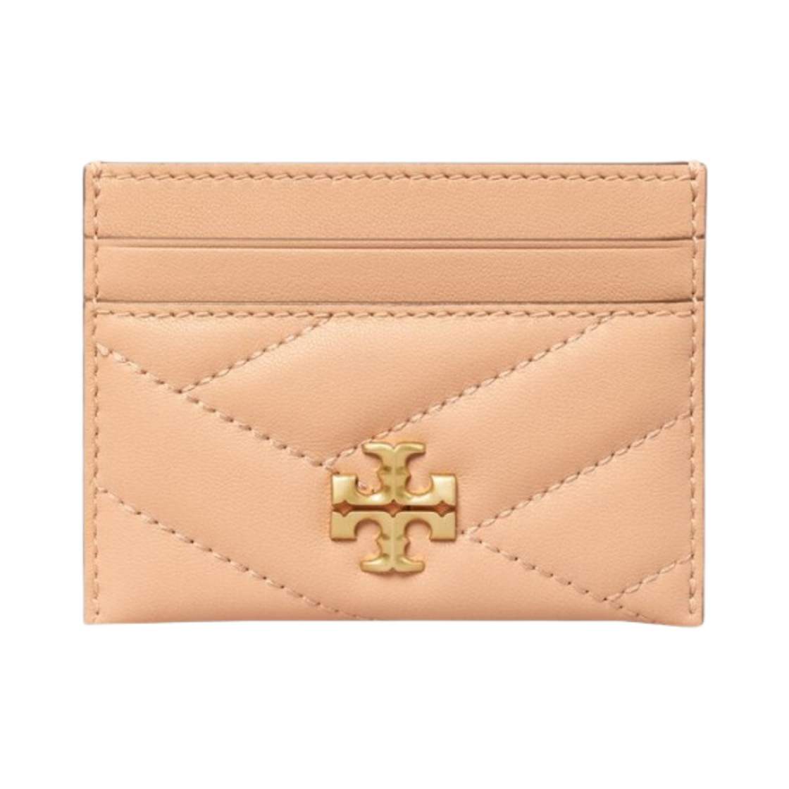 90345-288 Tory Burch Kira Chevron Card Case Devon Sand