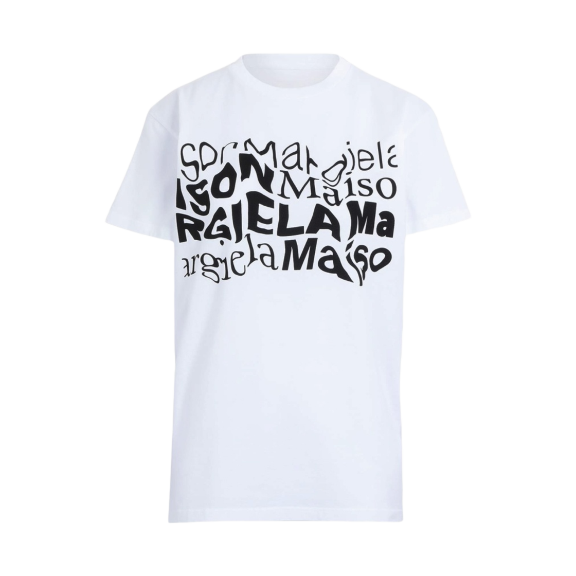 ★関税込★Maison Margiela★(W) Distorted Logo T-Shirt White W) 메종 마르지엘라 디스토티드 로고 티셔츠 화이트 | Maison