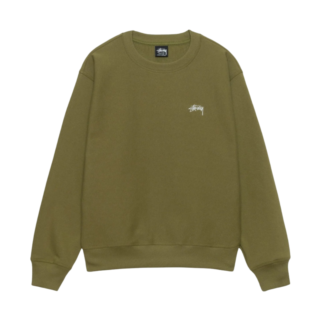 118531 Stussy Stock Logo Crew Olive