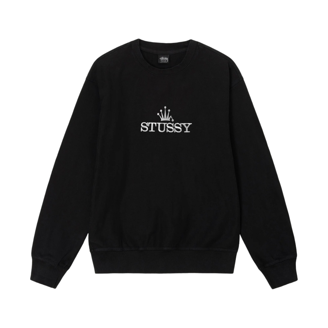 스투시 글래머 피그먼트 다이드 크루넥 블랙