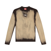 Diesel K-Darin Treated Jumper With Metal Logo Insert Beige