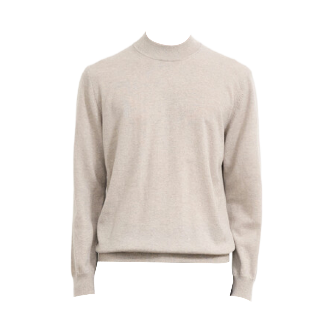 TH2EAKTU606M-WG Time Homme Cashmere Round Neck Knit Top White Grey