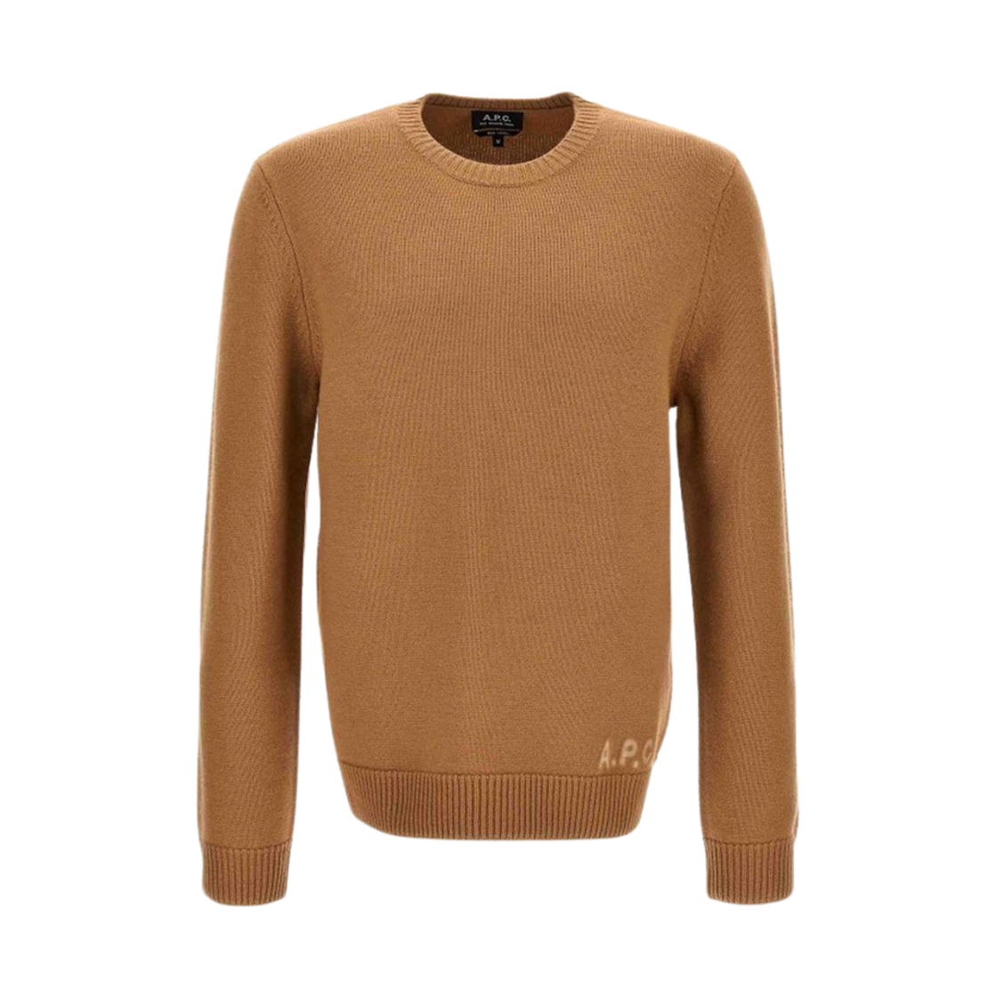 아페쎄 에드워드 자수 로고 니트 탑 카멜 에크루(A.P.C. Edward Embroidered Logo Knit Top Camel Ecru) - 1