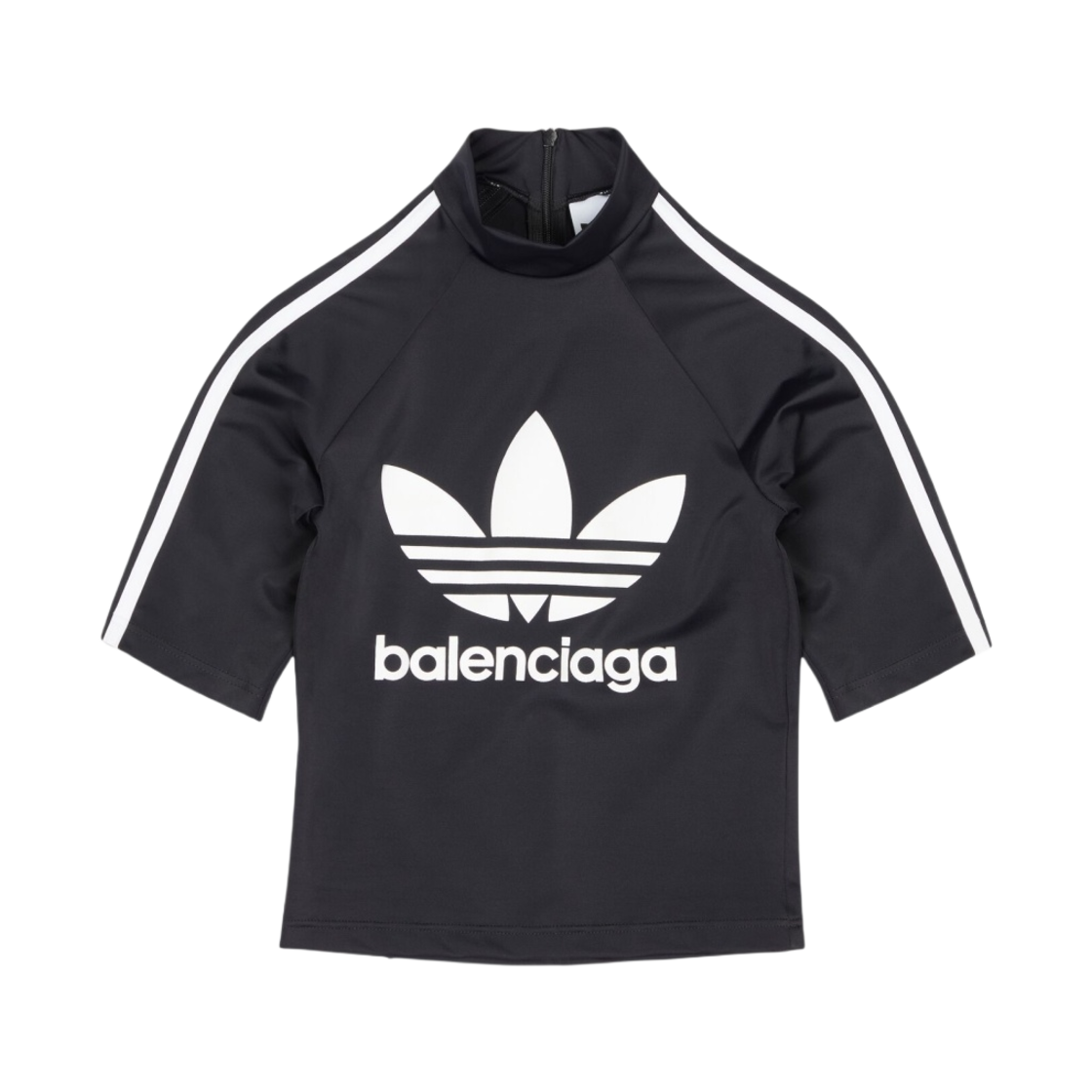 (W) 발렌시아가 x 아디다스 숏슬리브 애슬레틱 탑 블랙((W) Balenciaga x Adidas Short Sleeve Athletic Top Black) - 1