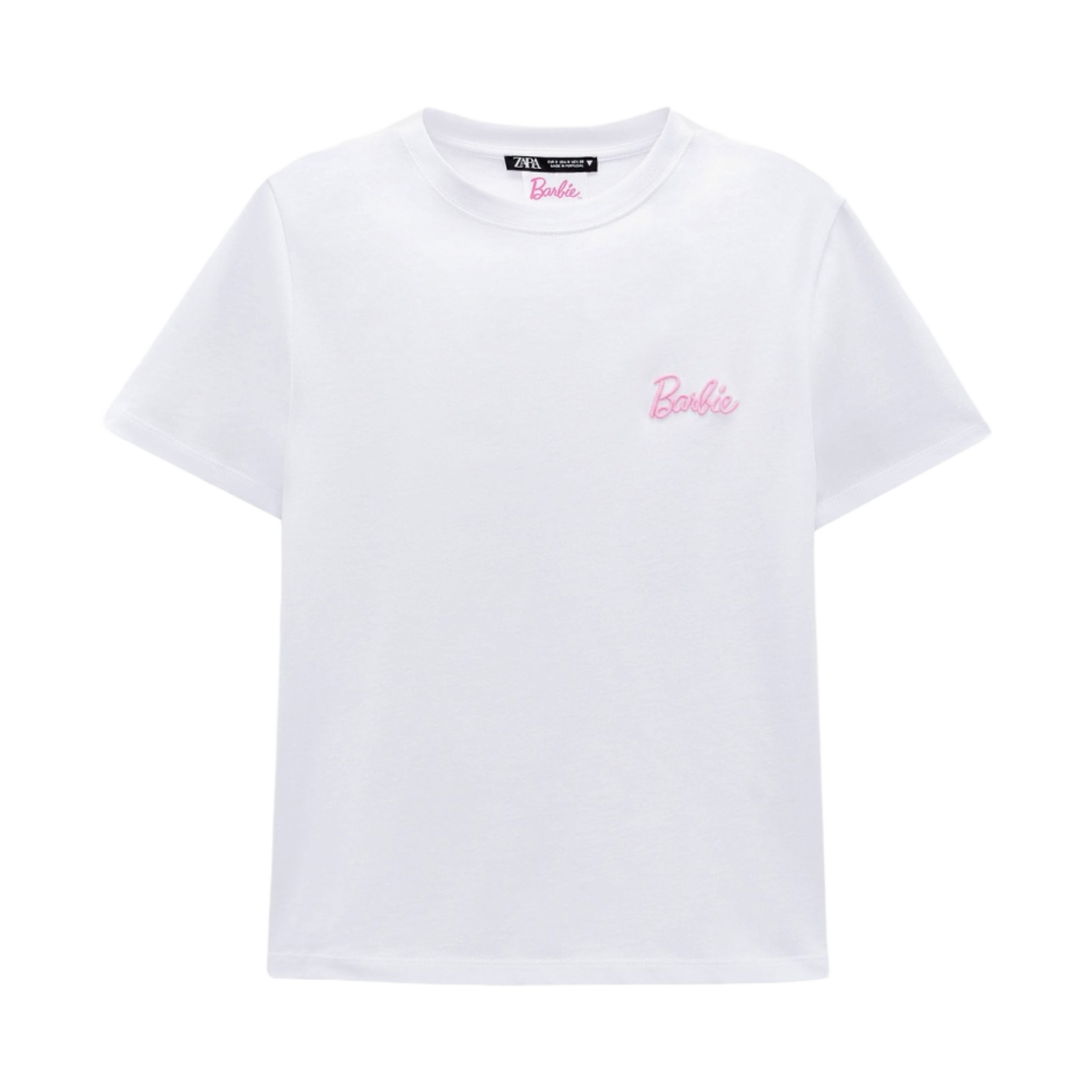(W) 자라 x 바비 매텔 티셔츠 화이트((W) Zara x Barbie Mattel T-Shirt White) - 1