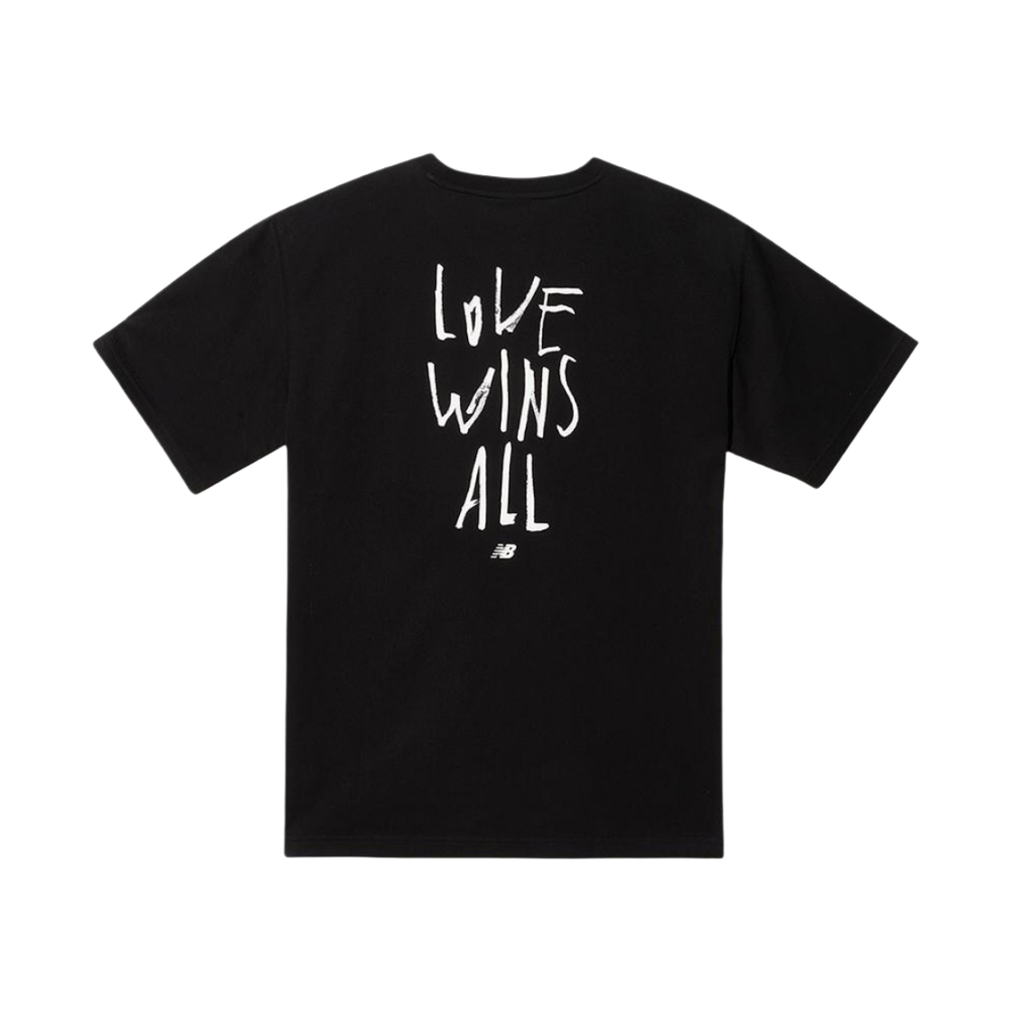 뉴발란스 x 아이유 러브 윈즈 올 티셔츠 블랙(New Balance x IU Love Wins All T-Shirt Black)