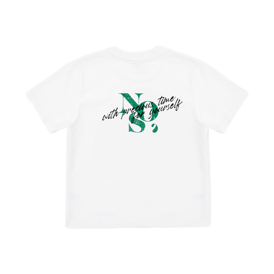 (Kids) NOS7 스크래치 로고 티셔츠 화이트((Kids) NOS7 Scratch Logo T-Shirt White)