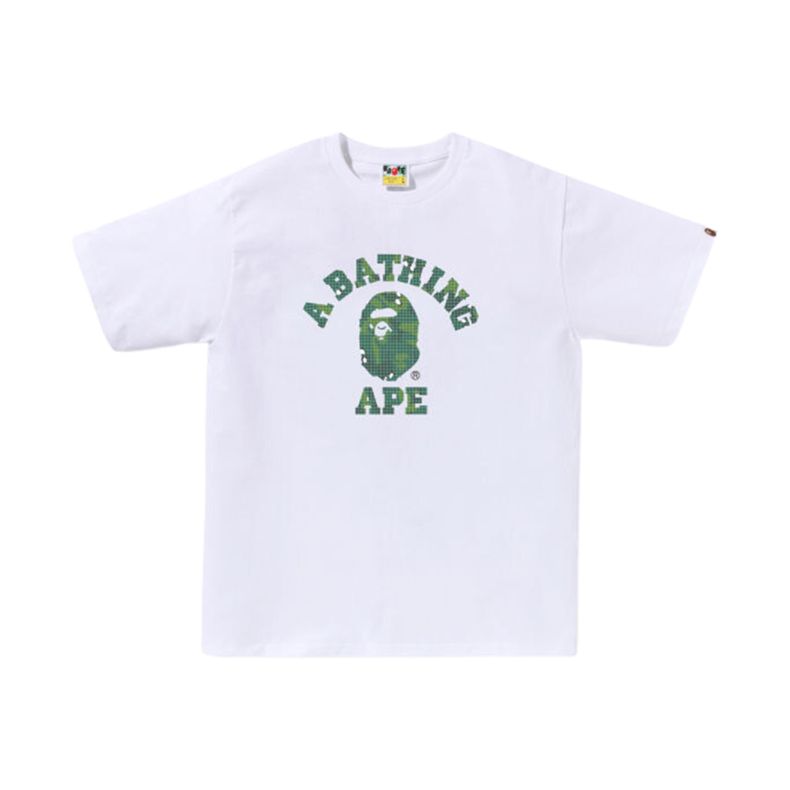 0ZXTEM110039N BAPE Bitmap College T-Shirt White