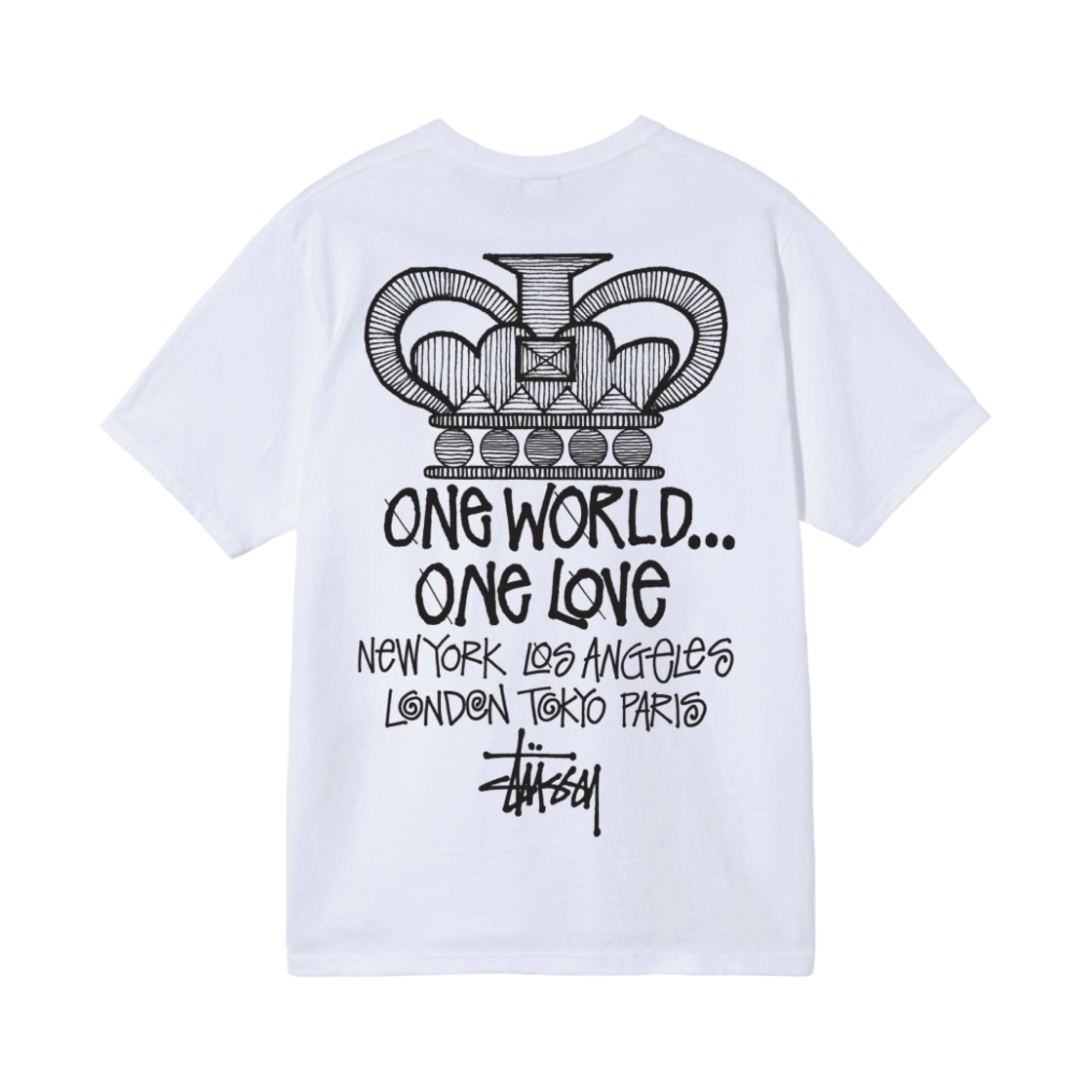 스투시 원 월드 티셔츠 화이트