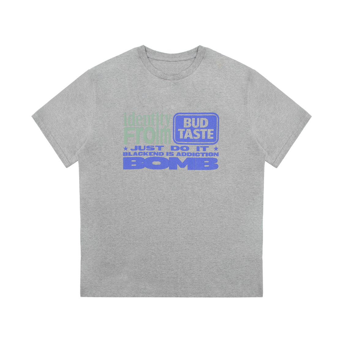 24HSCDMTS03GRY Cactusdonutmarket Identity Addiction T-Shirt - Gray