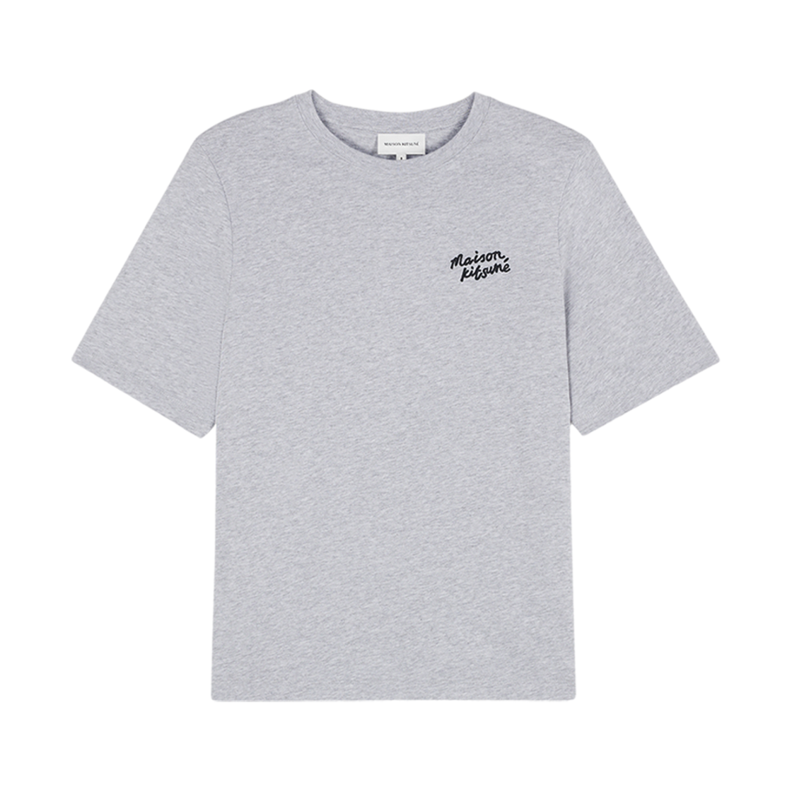 MW00126KJ0119-H120 (W) Maison Kitsune Handwriting Comfort T-Shirt Light Grey Melange