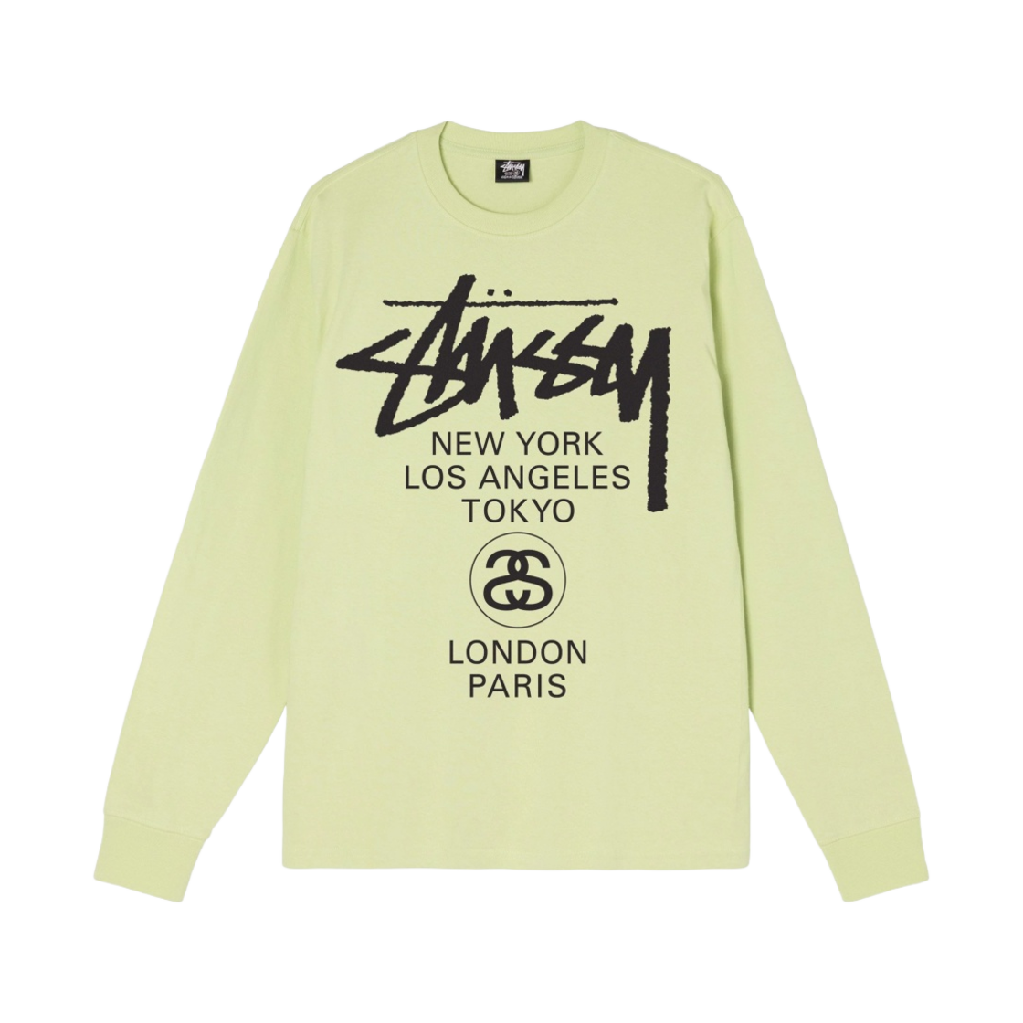 ★韓国の人気★【STUSSY】★World Tour LS T-Shirt Fog 2024★ 스투시 월드투어 롱슬리브 티셔츠 포그 2024 | Stussy | KREAM