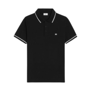 Celine Classic Polo Shirt in Cotton Pique Black