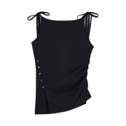 Yunse Women Olive Sleeveless Top Black