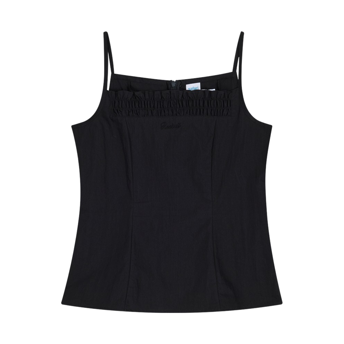 saf00523 Safarispot Authentic Nylon Frill Sleeveless - Black