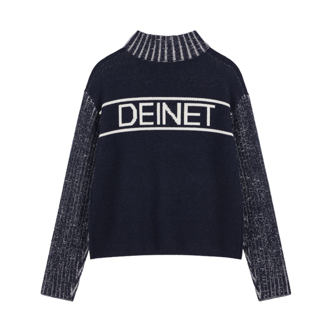 다이닛 메리노 울 니트 하프 집업 네이비(Deinet Merino Wool Knit Half Zip-Up Navy) - 2