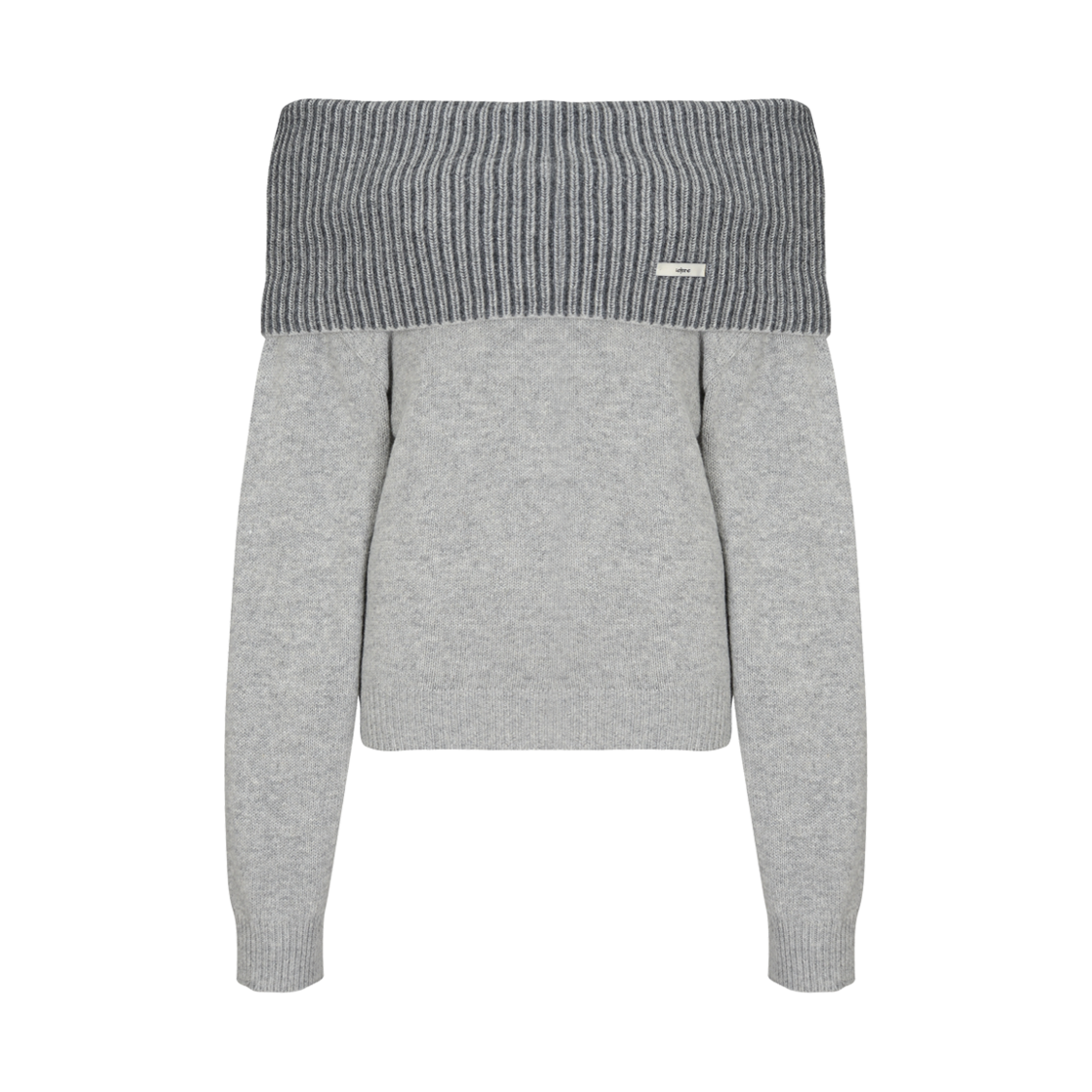 lr24fw25 Leterie Wide Off Shoulder Knit Top Grey