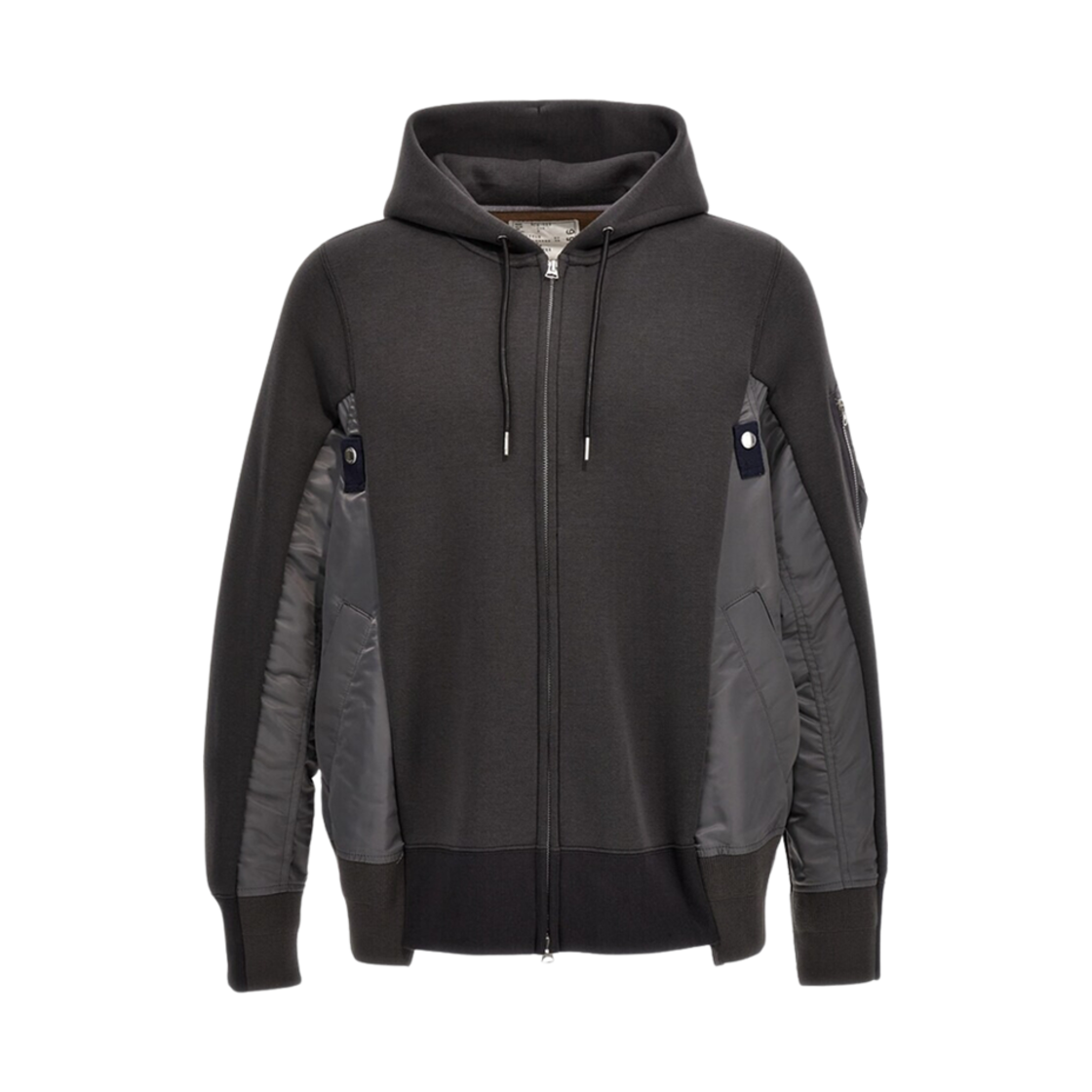 사카이 스폰지 스웨트 나일론 트윌 후드 그레이(Sacai Sponge Sweat Nylon Twill Hoodie Gray)