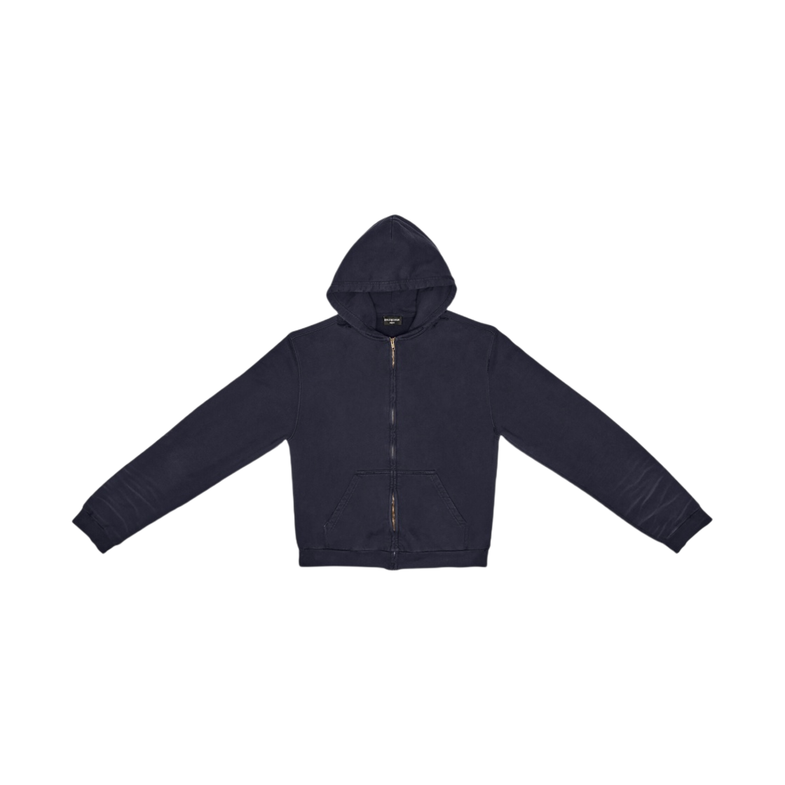 발렌시아가 탭 원아웃 집업 후드 블랙(Balenciaga Tab Worn-Out Zip-Up Hoodie Black) - 2