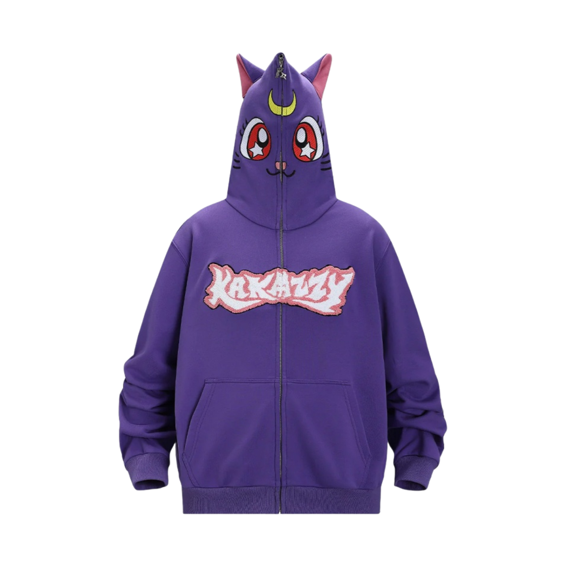 - Kakazzy Full Zip Hoodie Sailor Moon Luna Purple