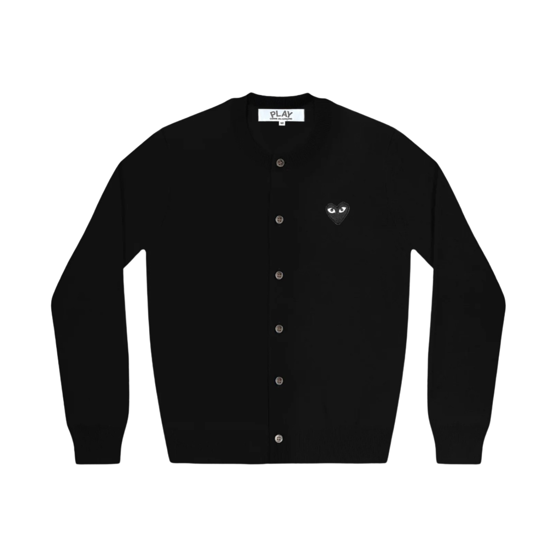 플레이 꼼데가르송 블랙 하트 니트 가디건 블랙(Play Comme des Garcons Black Heart Knit Cardigan Black)