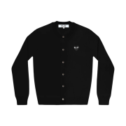 Play Comme des Garcons Black Heart Knit Cardigan Black