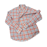 Nonnod Flexible String Check Shirt Japanese Grunge