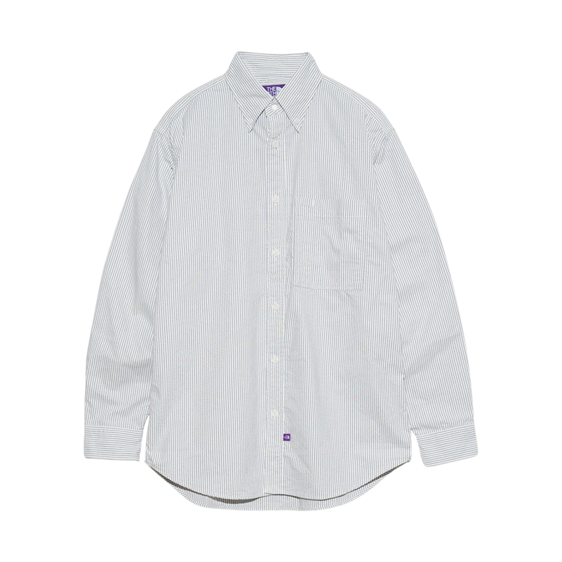 노스페이스 퍼플라벨 버튼 다운 스트라이프 필드 셔츠 아스팔트 그레이