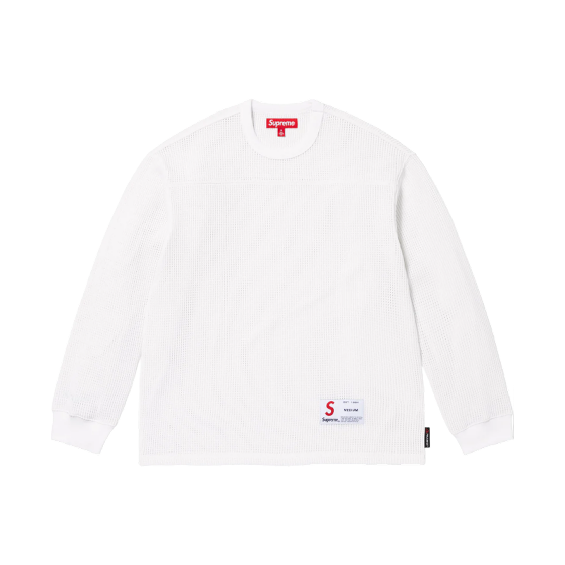 슈프림 폴라텍 메쉬 롱슬리브 풋볼 탑 화이트 - 25SS
