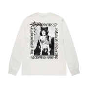 Stussy How We're Livin' Pigment Dyed LS T-Shirt Natural