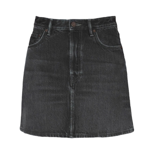 AF0253-900 (W) Acne Studios Denim Mini Skirt Black
