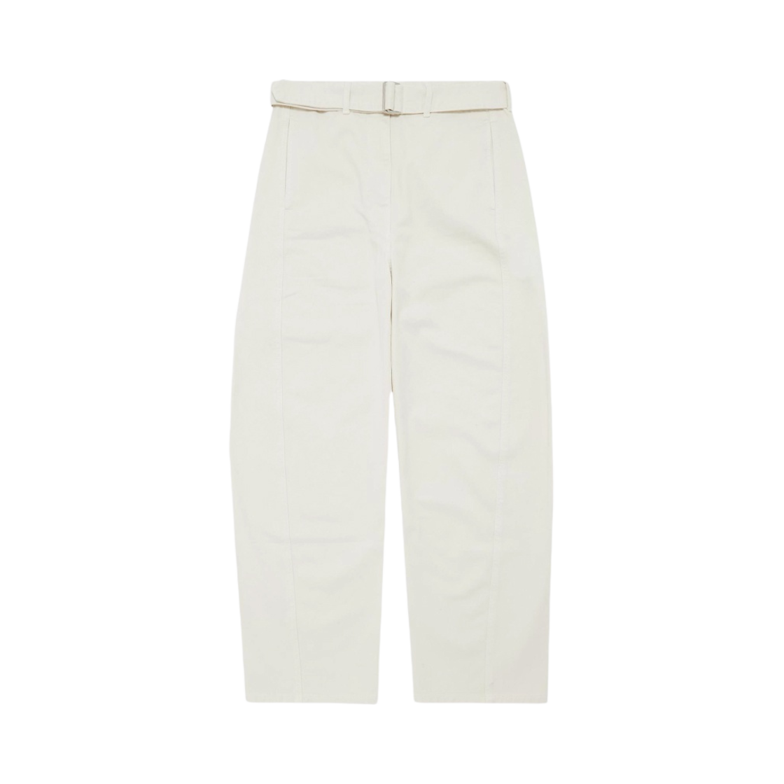 르메르 트위스트 벨트 팬츠 가먼트 다이드 데님 클레이 화이트(Lemaire Twisted Belted Pants Garment Dyed Denim Clay White)