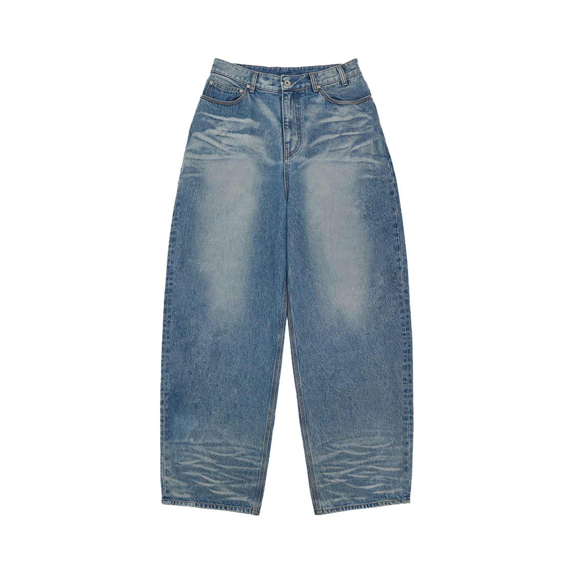 24CLHKDN03 STU X HANK Denim Pants Mid Blue