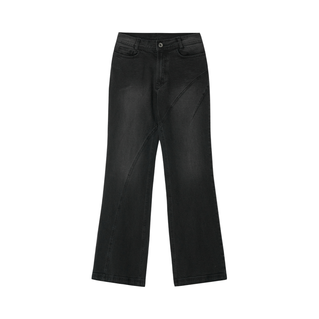 비엘알 어시메트릭 세미 부츠컷 데님 팬츠((W) BLR Asymmetric Semi-Bootcut Denim Pants)