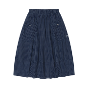 Fritur Curved Dot Pocket Skirt Navy_F252SK04