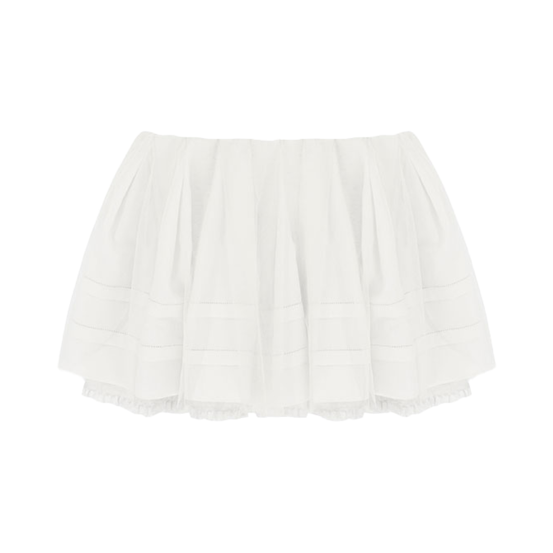 FLETTA-47 FLETTA Lace Mini Skirt White