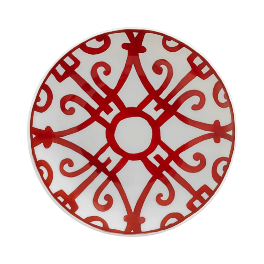Hermes Balcon Du Guadalquivir Bread and Butter Plate n°4 Red (1 Plate)