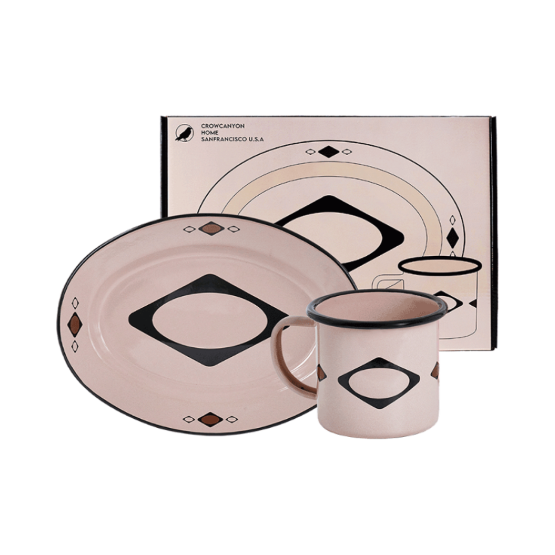 미스치프 x 크로우캐년 V11 머그 & V94 오벌 플레이트 세트(Mischief x Crow Canyon V11 Mug & V94 Oval Plate Set)