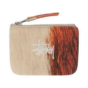 Stussy Canvas Coin Pouch Cowhide