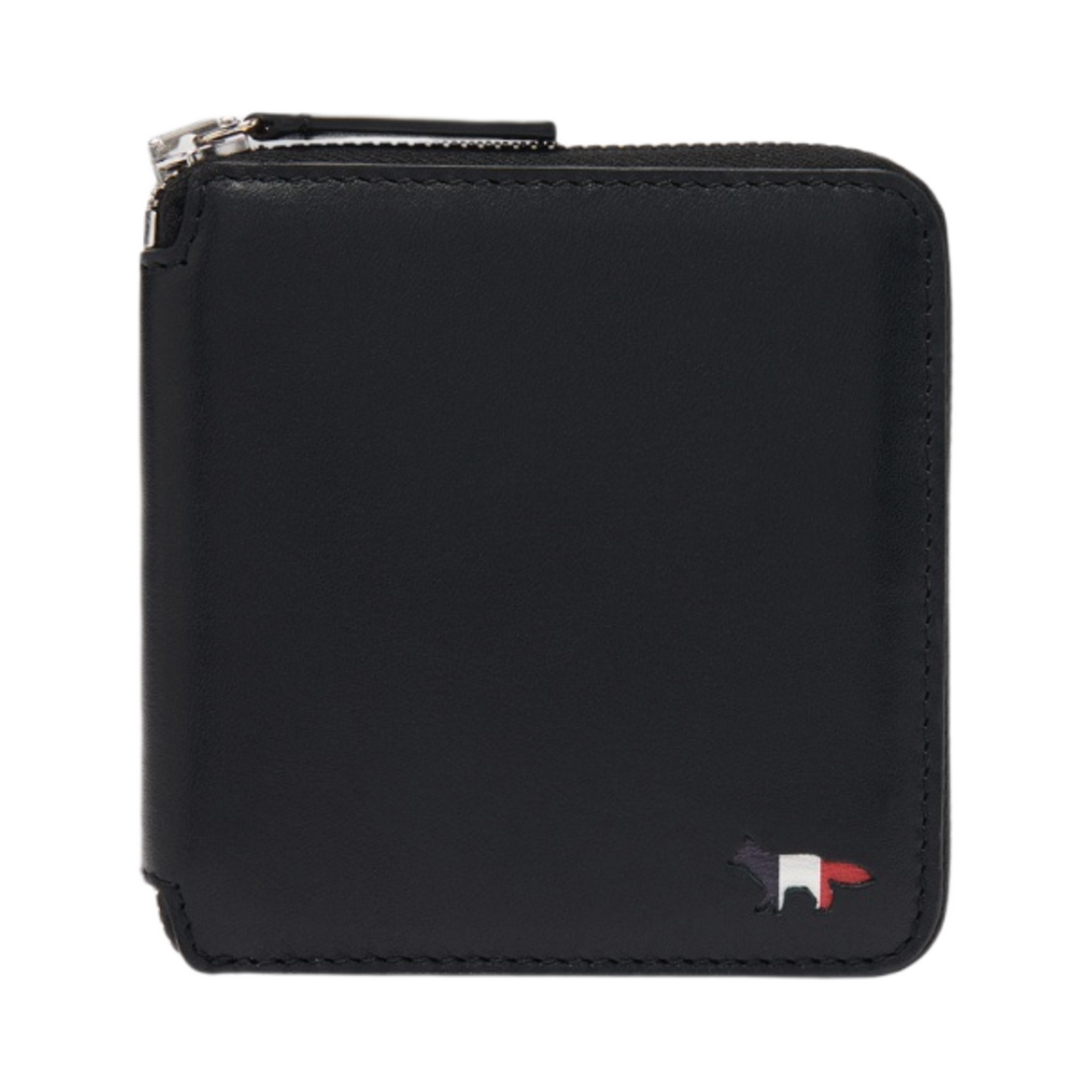 메종 키츠네 트라이컬러 폭스 스퀘어 지퍼 지갑 블랙(Maison Kitsune Tricolor Fox Square Zipped Wallet Black)