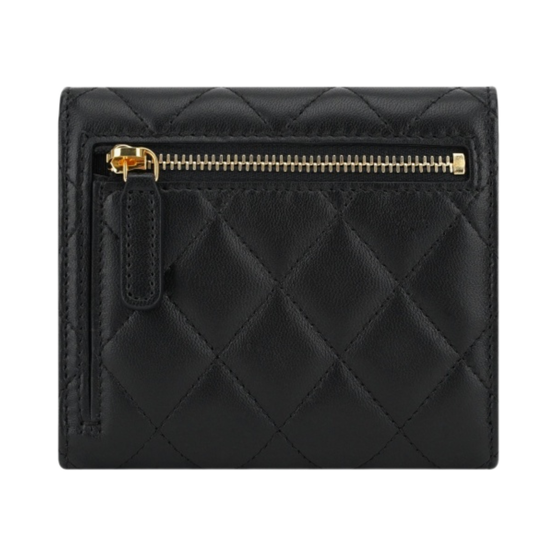 샤넬 클래식 스몰 플랩 지갑 램스킨 & 골드 메탈 블랙(Chanel Classic Small Flap Wallet Lambskin & Gold Black) - 2