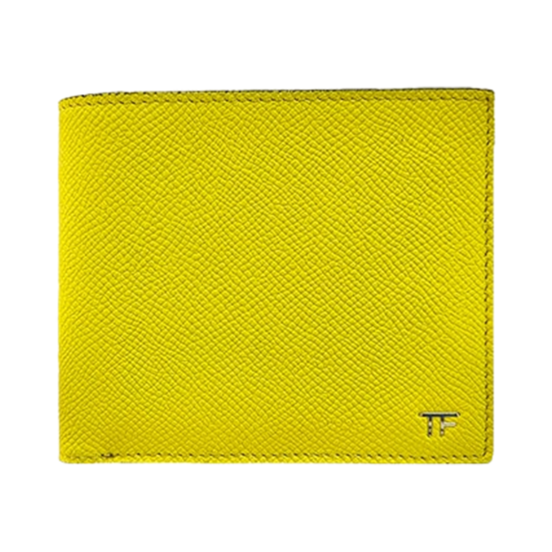 YM228-LCL081S-1Y046 Tom Ford Logo Grain Leather Bifold Wallet Yellow