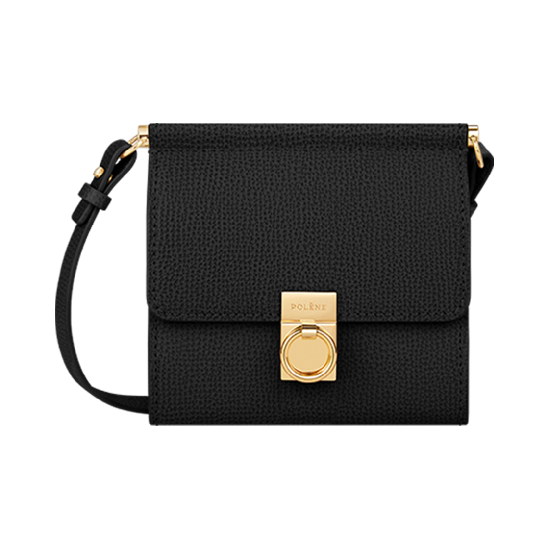 폴렌느 누메로 셉트 크로스바디 월렛 블랙(Polene Numero Sept Crossbody Wallet Black)